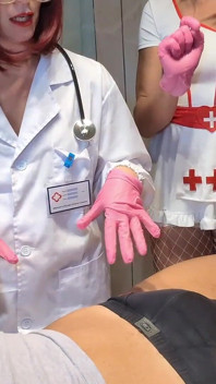 FFM Threesome - Doctor and Nurse Make Sick Patient Cum