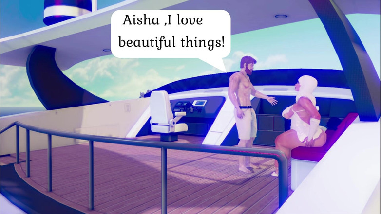 Denis animation: Araba hijab grandi tette aisha