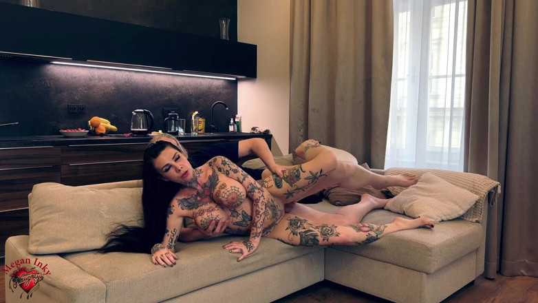 Megan Inky: Megan Inky fucks an old man in his home on...