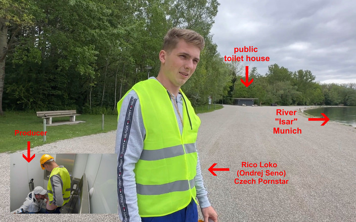 GAYheim: Rico Loko v Mnichově Toaleta Gayheim německé gay porno