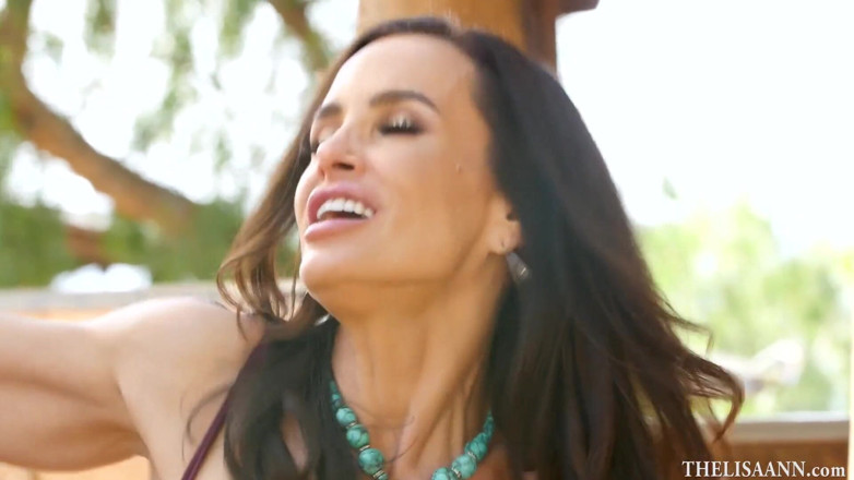 The Lisa Ann: Lisa Ann shares a cock with Brett Rossi in threeway