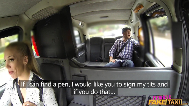 Female Fake Taxi: Female Fake Taxi - Busty Driver Gives Gagging Deep Throat to...