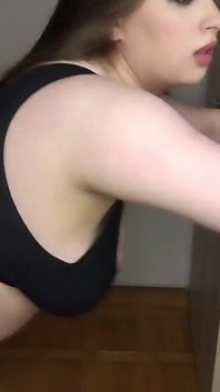 Shaking My Stomach and Breasts Hard, Side View