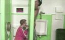 Young straight boy masturbation: Straight sucked in glory holes in the toilet...