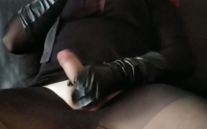 TV-Schlampe-Lisa: Máscara de gas pp cinturón de cuero alrededor del cuello...