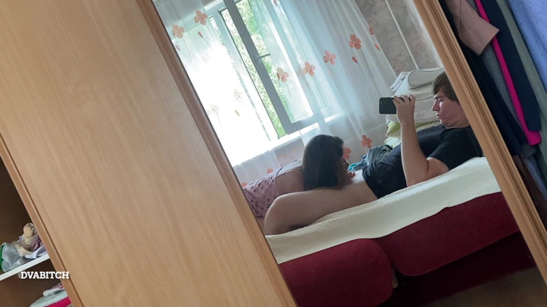 Dvabitch: Horny step sister closeup blowjob POV