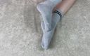 Gloria Gimson: Sexy Legs of Girl in Gray Cotton Socks