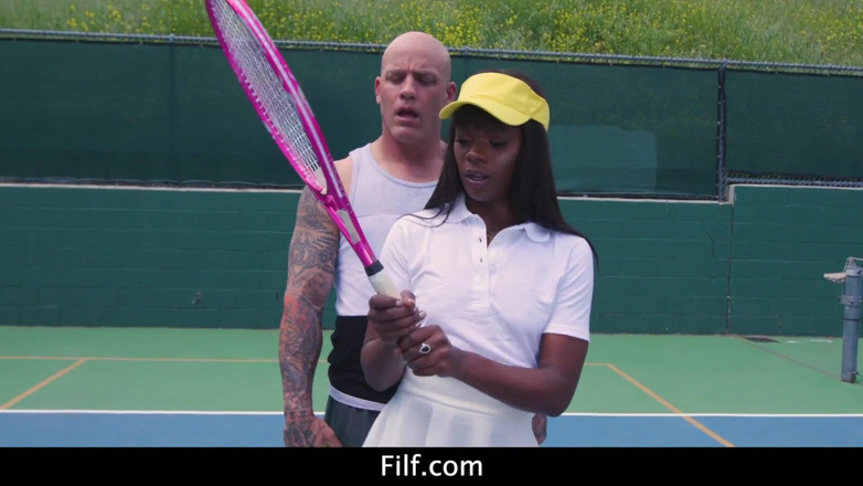 FILF - Father I'd Like To Fuck: Tennis ebony Anna Foxxx takes anal lessons from coach