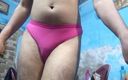 Lustyizlife: Ragazzo vergine indiano che indossa reggiseno rosa e perizoma