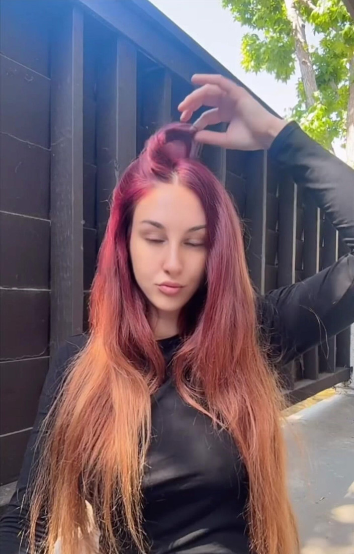 Artemisia Love: Smoking Outdoor Along Hair Fetish and Boobs Flash