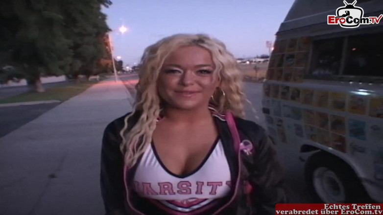 EroCom: Blonde college girl in socks pick up at the street