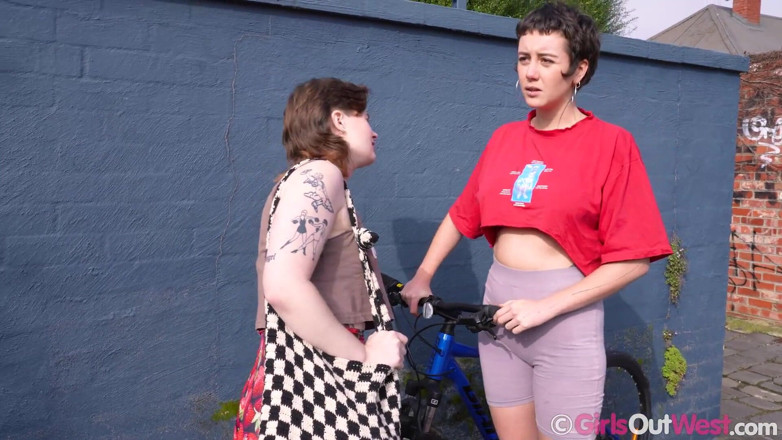 Girls Out West: Big Titted Lesbian Brunette Gets Licked and Fingered in the...