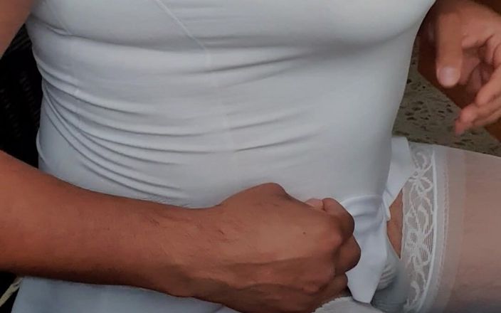 Only bras: Big bra caresing boobs