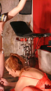 Maitresse ClaudiaCuir - in the dungeon with my slave