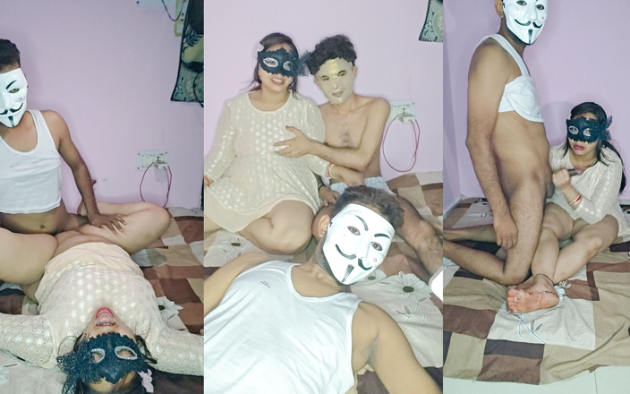 ThreesomeMeenaRocky: Prietenul și soția lui - s-au alăturat mâinile în trei