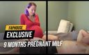 Sex with milf Stella: Une MILF enceinte de 9 mois guérit un mal de tête...