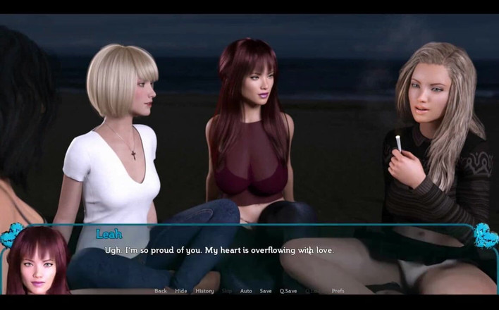 Erotic Krisso: Freeloadingfamily-3P 海滩乐趣和浴室性爱