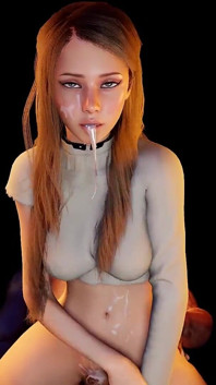 Pussyfucking a Hot Cute Blonde - 3D Reverse Cowgirl - Busty Babe Full of Cum