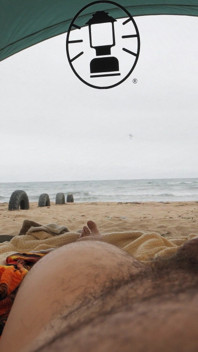 ..oh My God!! My Dick Is Showing. Random Sex on the Beach with a Stranger, in a Transparent Tent.