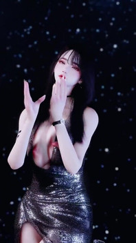 Glossy Korean-style Beauty, Seductive Evening Gown, High Heels, Big Boobs, Big Butt, Shaved Pussy, Tight Pussy