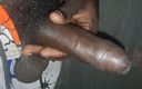 Power dick: Hot and Powerful Black Guy Masturbating