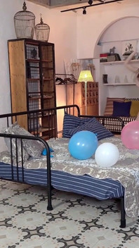 My18teens - a Cute Girl in White Panties Blows up Balloons and Plays with Her Pussy