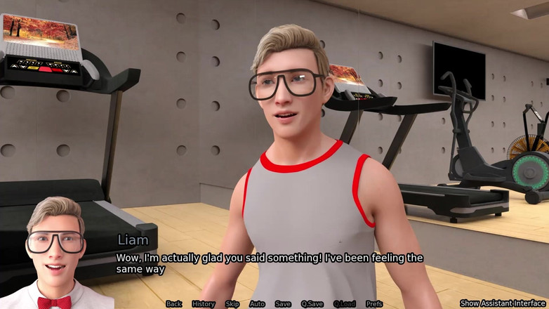 Studio-77: Sexbot steph route # 1 Animiertes Porno-Gameplay - gemischtes race-hottie wichst Streber