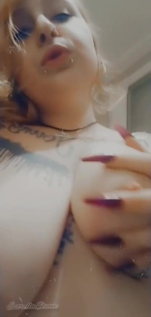 Estrella Steam: Playing with my big boobs