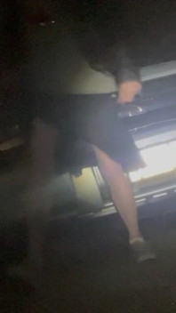 First Time Standing up Pissing on Side of Highway