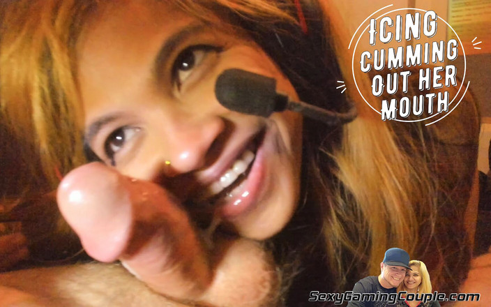 SexyGamingCouple: Schmutzige asiatische hure liebt es, dieses sperma aus dem mund...