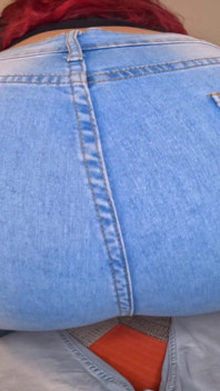 Redhead Jeans Lap Farts POV - Rubbing on Your Dick