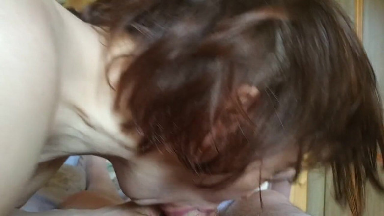 Mif: Marina sucks and jerks off a cock