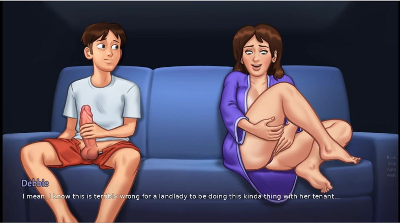 XXX Games Bunk: Sommarsaga - spel - rollspel - Debbie dusch scener och ömsesidig onani