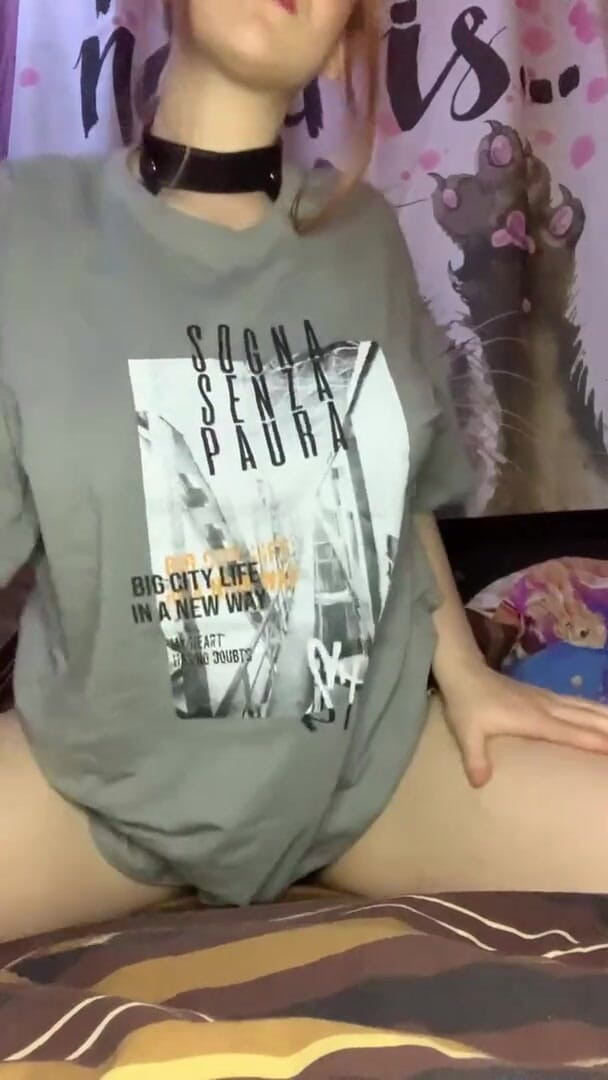 Your Sexy GF: Bondage and big boobs were under my T-shirt. with vibrator