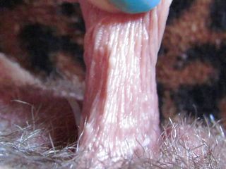 Cute Blonde 666: Hard big clitoris in extreme close up
