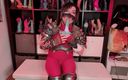 Damaged cosplays: Femboy Taki Cosplayer chupando consolador fantasy