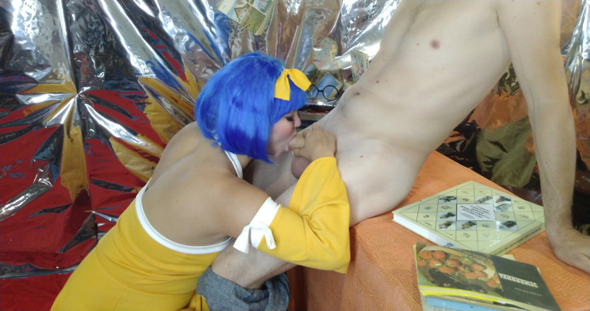 LizAngel: Librarian Levy gave a hot blowjob and footjob in gratitude