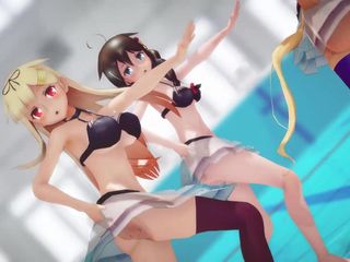Mmd anime girls: Mmd R-18 Anime Girls Sexy Dancing Clip 411