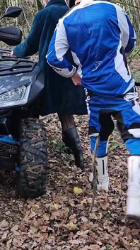 Threesome exhibition with a guy in an atv who loved screwing my ass