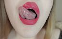Busty Vic: Close-up mouth, lips, tongue fetish