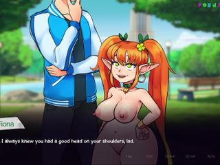 Porny Games: Life in Woodchester - Sex in the Park, Busty Redheaded Babe