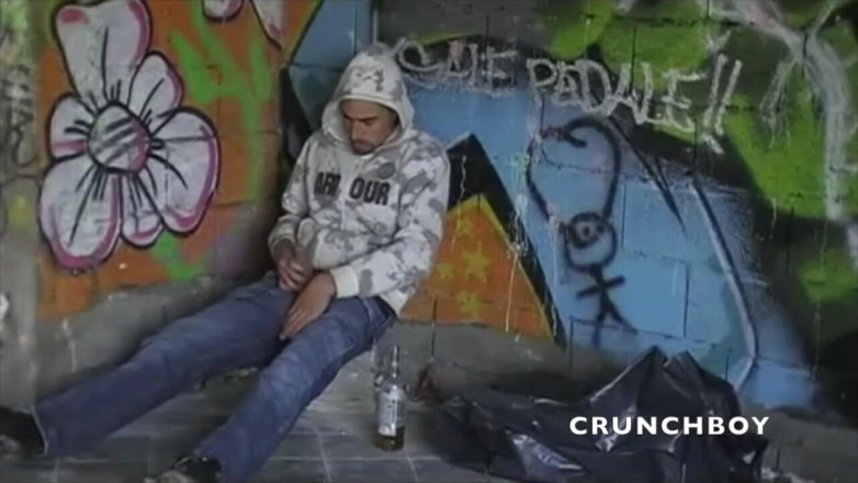 Crunch Boy: Sexy straight man fucking a twink in exhib outdoor