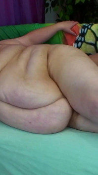 Dude pushing dildo inside of big woman