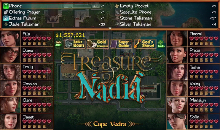 LewdArcade: Treasure of Nadia Booty Calls Sex Game Play [part 02] Nude Game [18+]...