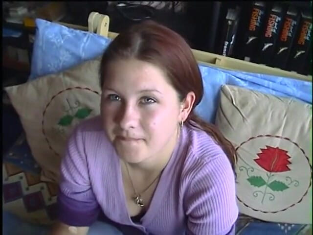 Old Good Porn: Young brunette strips and gives hard cock a hungry blowjob