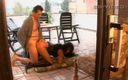 BB video: Hot and horny German MILF pussy fingered on the terrace...