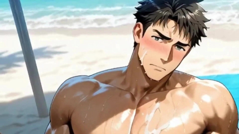 Real narrated fantasy Hentai: Трахаю гарячі дупи кількох пасивних геїв на курорті в Майамі