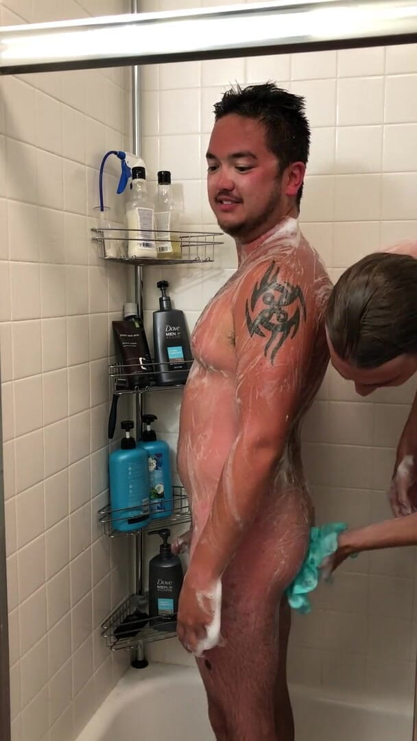 Those Gay Guys: Post fuck shower and scrub down clean