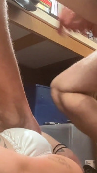 See Me Sitting in Chair Cam on Ground as I Bust Load on Girl