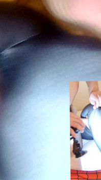 Caroline de Jaie anal para spider girl zentai encasement